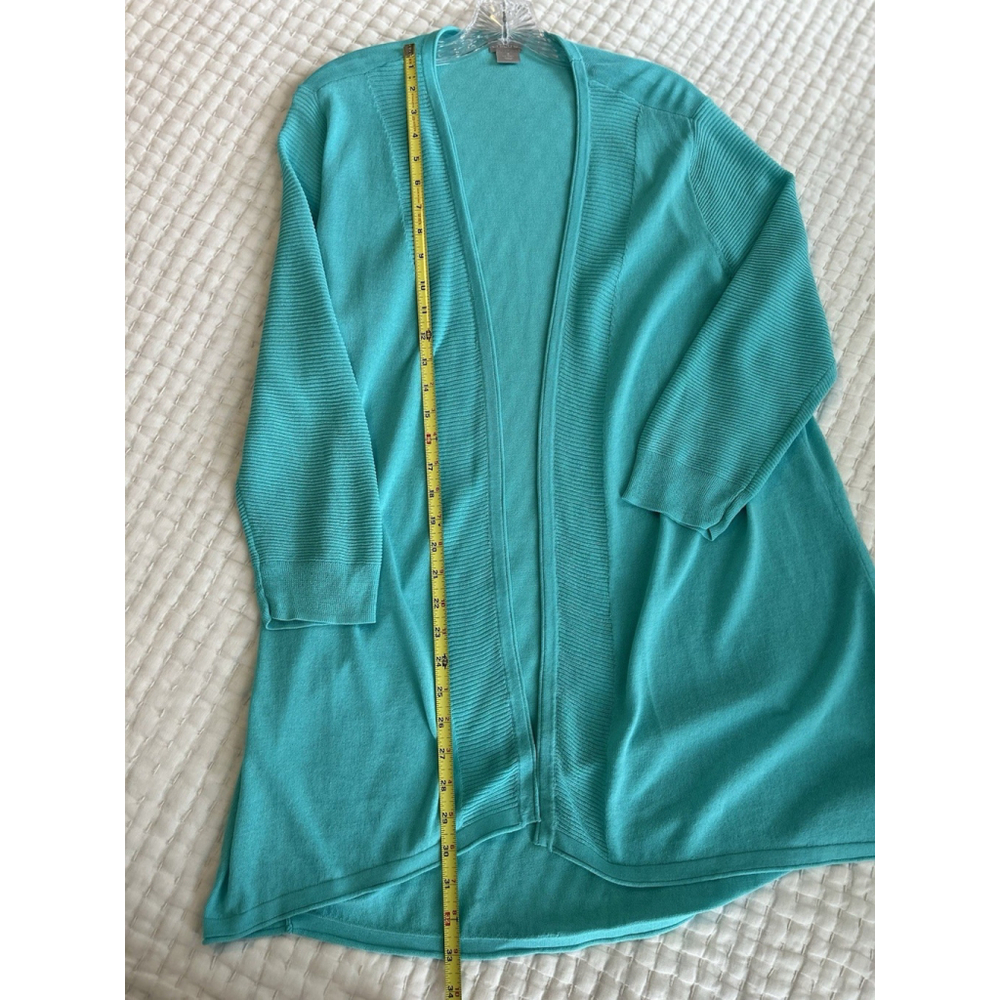 Chico's Cardigan & Shell Twinset Spring Green Lightweight Sz 2 Large - Picture 7 of 16